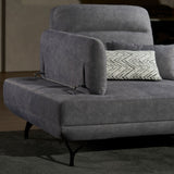 TRUSO Fabric Push Back with Adjustable Arms Sofa