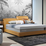 FLIQ Leather with Adjustable Headboard Bed Frame