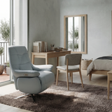 BOB Full Thick Leather Motorised Recliner Armchair