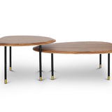 CELADON Coffee Table With Gold-Tipped Steel Legs