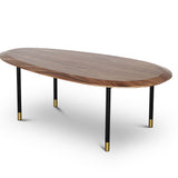 CELADON Coffee Table With Gold-Tipped Steel Legs
