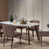 KAY Quartz with Marble Accents Dining Table