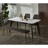 KAY Quartz with Marble Accents Dining Table