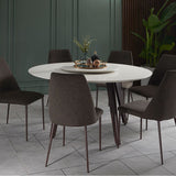 Kay Quartz Top Round Dining Table 1.5m