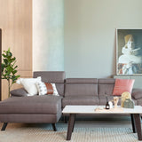 MARVIN Fabric with Adjustable Headrests Sofa