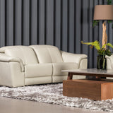 PLUME Leather Motorised Adjustable Headrest Recliner Sofa