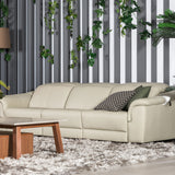 PLUME Leather Motorised Adjustable Headrest Recliner Sofa