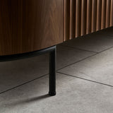FLUTO Walnut with Sintered Stone Top and Steel Legs Sideboard