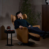 WINGBACK Leather Motorised Recliner Armchair