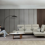 LOVY Full Thick Leather Pushback Sofa