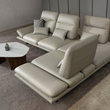 LOVY Full Thick Leather Pushback Sofa