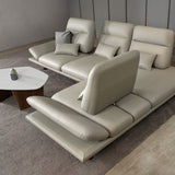 LOVY Full Thick Leather Pushback Sofa