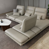 LOVY Full Thick Leather Pushback Sofa