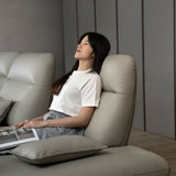 LOVY Full Thick Leather Pushback Sofa