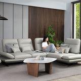 LOVY Full Thick Leather Pushback Sofa