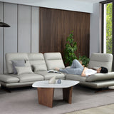LOVY Full Thick Leather Pushback Sofa