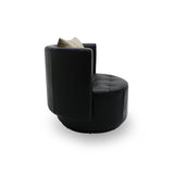CLUB Faux Leather Swivel Armchair