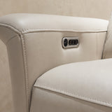 ASHER Large Modular Motorised Leather Sofa