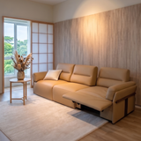 SCOTT Modular Leather Push-Back Motorised Sofa