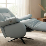 BOB Full Thick Leather Motorised Recliner Armchair