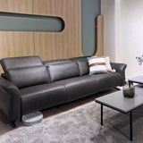 VISO Leather Motorised Adjustable Headrest Recliner sofa