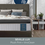 SEVILLE LUX Black Diamond™ Ultra-cool Latex ViroClean Antimicrobial Responsive Micro-spring Mattress