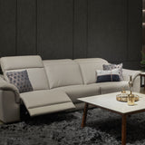 PLUME Leather Motorised Adjustable Headrest Recliner Sofa