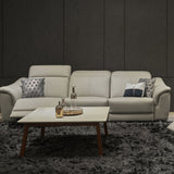 PLUME Leather Motorised Adjustable Headrest Recliner Sofa