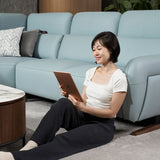 HIRO Modular Leather Sofa with Adjustable Headrest