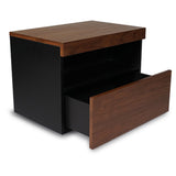 SLIDE Walnut Bedside Table