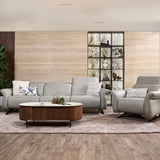 VISO Leather Motorised Adjustable Headrest Recliner sofa