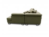 Apollo L-Shape Fabric Sofa with Seat Cushions and Adjustable Headrest