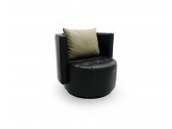 Club Swivel Faux Leather Armchair