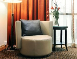 Club Swivel Leather Armchair