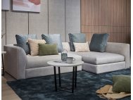Evita Small L-Shape Fabric Sofa With Removable Cushion Covers