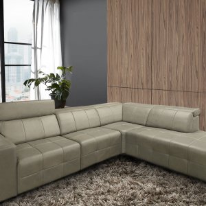 Pac Motorised L-Shape Leather Recliner Sofa
