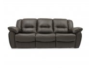 Plush Manual Leather Recliner Sofa