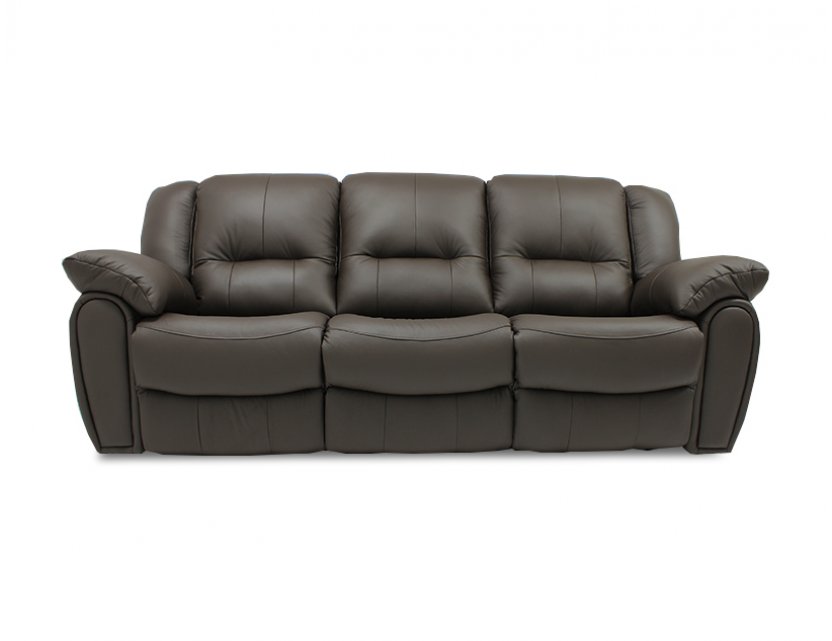 Plush Manual Leather Recliner Sofa