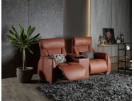 Sho Motorised Leather Recliner Sofa With Storage Box and Cupholders