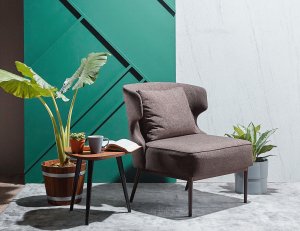 Wing Armchair with Seat Cushion