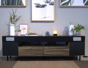 Muse TV Console with USB Ports and Bluetooth Speakers