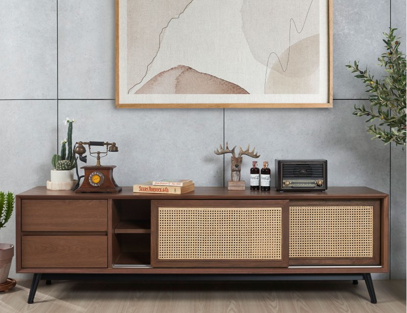 Nash Rattan Tv Console