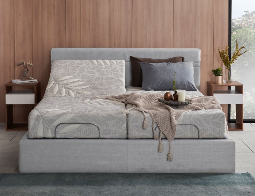 Float Adjustable Bed With Natura Mattress And USB Ports Cellini
