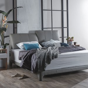 Gaze Bedframe (Half Leather) with USB Ports and Bluetooth Speakers Gaze Bedframe (Half Leather) with USB Ports and Bluetooth Speakers