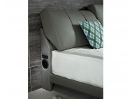 Gaze Bedframe (Half Leather)  with USB Ports and Bluetooth Speakers