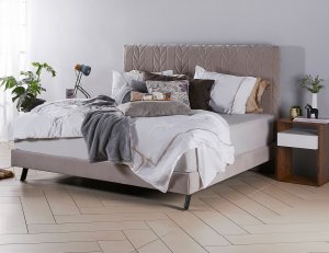 Ribb Bedframe In FabricGard with Mattress Bedroom Package