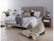 Bedroom Package: Ribb Bedframe In FabricGard with Mattress