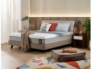 Slant Bed Frame with Removable Quilted Cushion