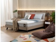 Slant Bed Frame with Removable Quilted Cushion