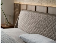Slant Bed Frame with Removable Quilted Cushion